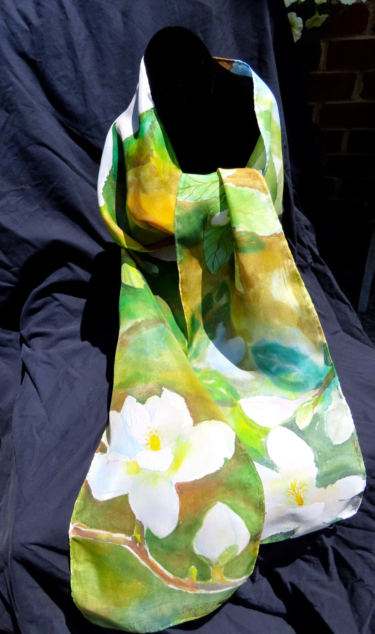 New! Hand-painted Silk Scarves for Sale - Peg Sheridan